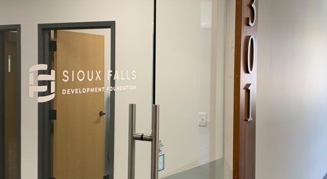 Sioux Falls Development Foundation office door