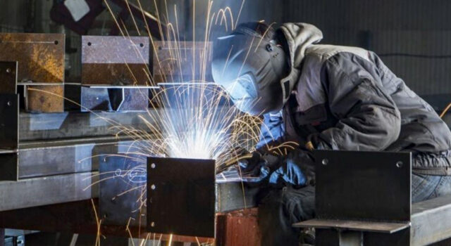 Welder at P&M Steel in Sioux Falls SD