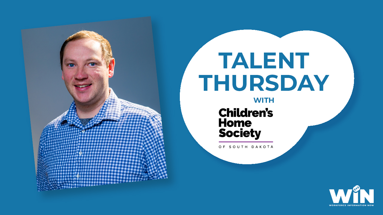 Talent Thursday with Children's Home Society, with Ross Leonhardt headshot. WIN Workforce Information Now logo