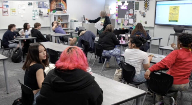 Students in a classroom