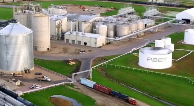 A photo of a POET biorefining facility