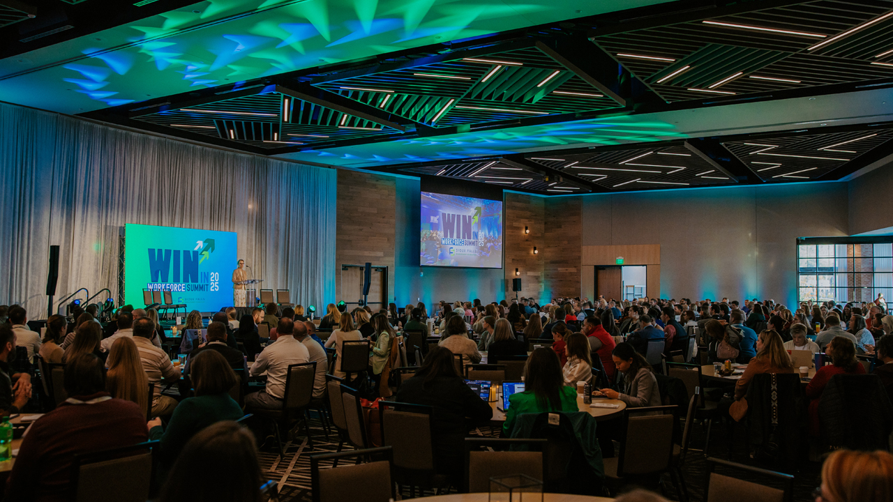 A photo of attendees in the ballroom at the WIN in Workforce Summit 2025