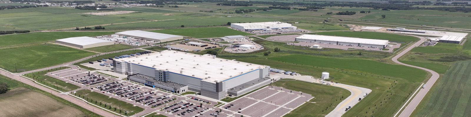 An aerial photo of Foundation Park in Sioux Falls SD