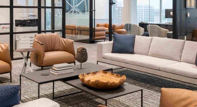 A photo of a lounge area in The Bancorp's Sioux Falls, SD, office