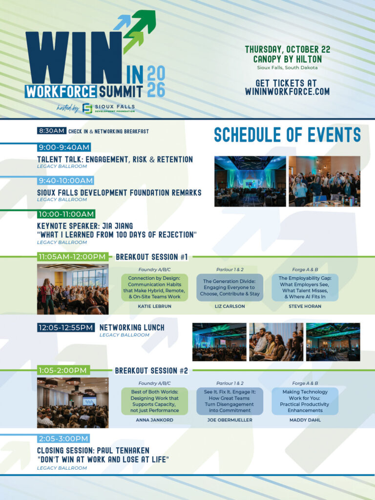 A schedule for the WIN in Workforce Summit 2026